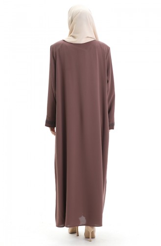 Milk Coffee Abaya 5067-08