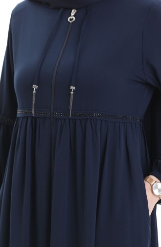 Navy Blue Abaya 5081-02