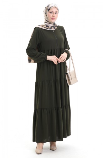 Khaki Abaya 5082-03
