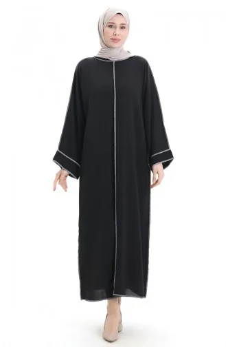 Dubbelzijdige Abayajurk 5115-01 Zwart 5115-01