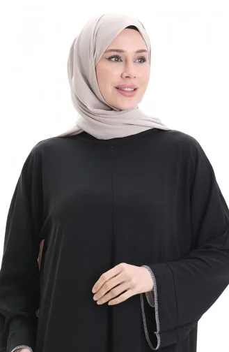 Dubbelzijdige Abayajurk 5115-01 Zwart 5115-01