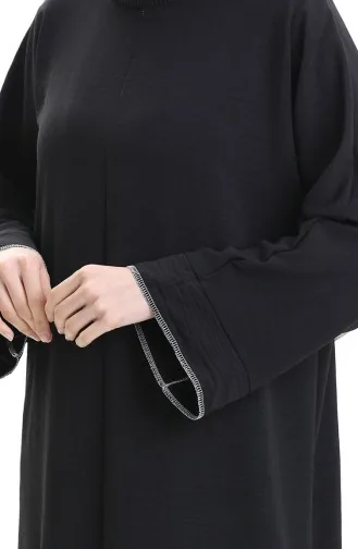 Dubbelzijdige Abayajurk 5115-01 Zwart 5115-01