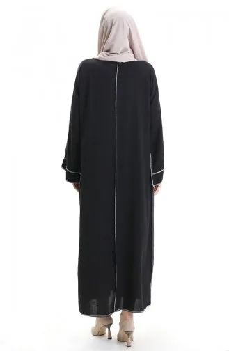 Dubbelzijdige Abayajurk 5115-01 Zwart 5115-01