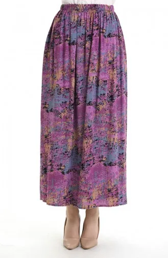 Viscose Fabric Elastic Waist Skirt 2010-01 Dusty Rose 2010-01