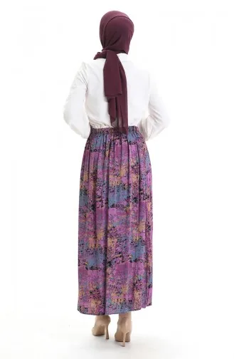 Viscose Fabric Elastic Waist Skirt 2010-01 Dusty Rose 2010-01