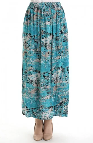 Jupe En Viscose à Taille élastique 2010-02 Vert 2010-02