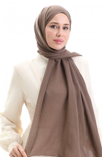 Pamuklu Soft Şal 70283-15 Koyu Kahverengi