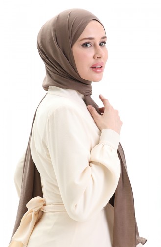 Pamuklu Soft Şal 70283-15 Koyu Kahverengi