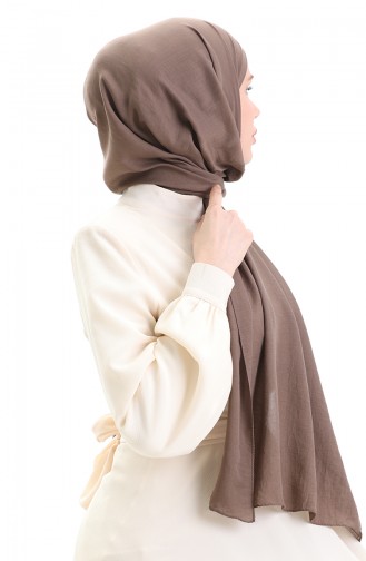 Pamuklu Soft Şal 70283-15 Koyu Kahverengi