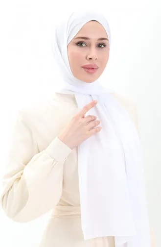 Pamuklu Soft Şal 70283-32 Beyaz