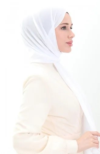 Pamuklu Soft Şal 70283-32 Beyaz