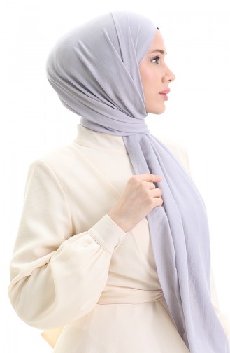 Pamuklu Soft Şal 70283-34 Gümüş Gri