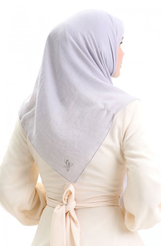 Pamuklu Soft Eşarp 70282-04 Gümüş Gri