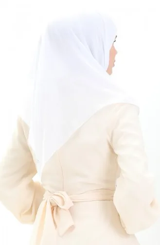 Pamuklu Soft Eşarp 70282-25 Beyaz