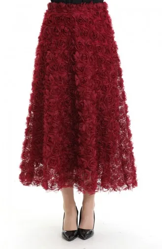 Rose Tulle Skirt 21300-03 Claret Red 21300-03