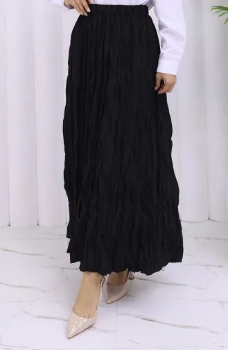 Elastische Taille Krash Rok 0050-03 Zwart 0050-03