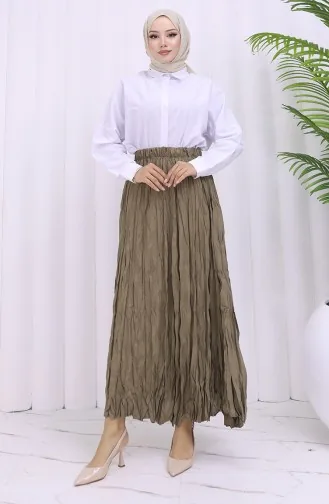 Beli Lastikli Kraş Etek 0050-04 Vizon