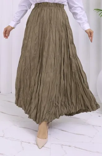 Beli Lastikli Kraş Etek 0050-04 Vizon