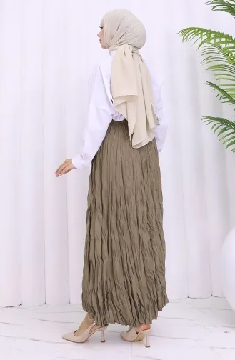 Beli Lastikli Kraş Etek 0050-04 Vizon