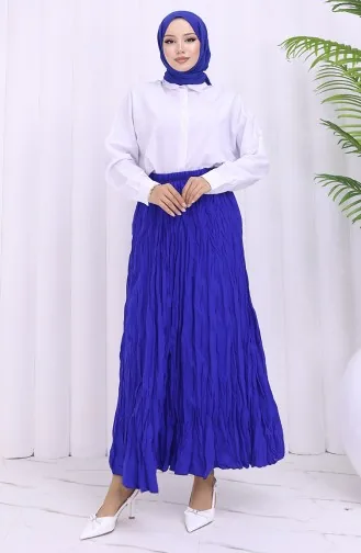 Beli Lastikli Kraş Etek 0050-08 Saks