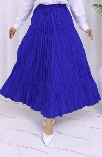 Beli Lastikli Kraş Etek 0050-08 Saks