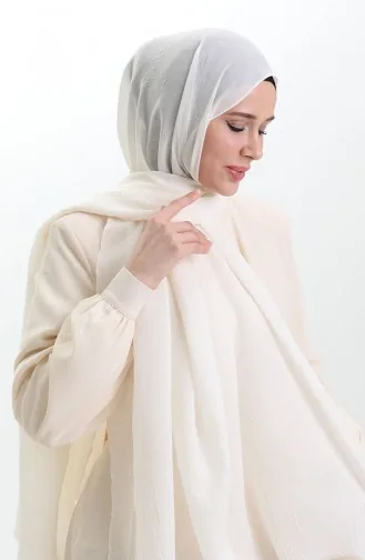 Bambu Şal 70281-30 Krem