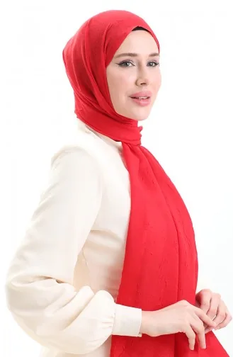 Bambu Şal 70281-33 Kırmızı