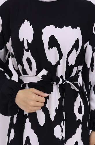 Schwarz Hijab Kleider 2033-06