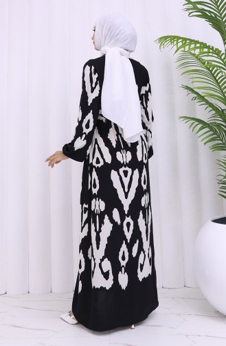 Schwarz Hijab Kleider 2033-06