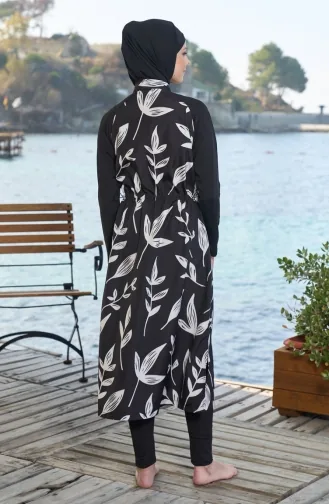 Volledig Bedekkend Hijab-zwempak 25980-01 Zwart 25980-01