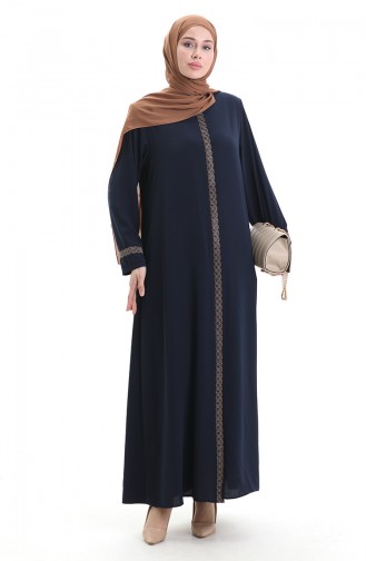 Navy Blue Abaya 5083-02