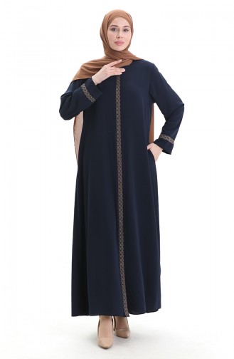 Navy Blue Abaya 5083-02