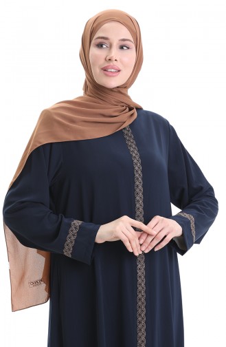 Navy Blue Abaya 5083-02