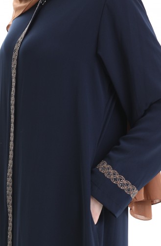 Navy Blue Abaya 5083-02