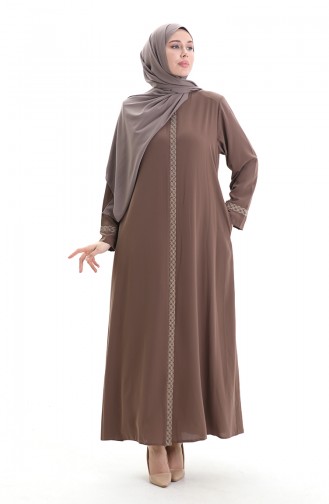 Milk Coffee Abaya 5083-06