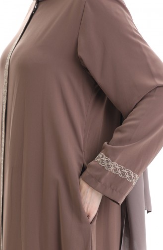 Milk Coffee Abaya 5083-06
