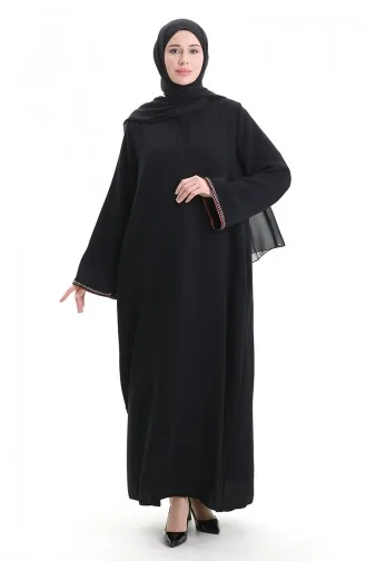 Modalstoff Hurrem Ärmel Abaya 1904-02 Schwarz Kupfer 1904-02