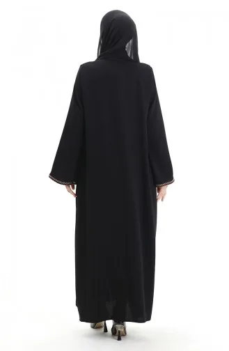 Modalstoff Hurrem Ärmel Abaya 1904-02 Schwarz Kupfer 1904-02