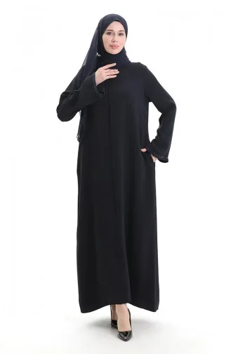 Modalstoff Hurrem Ärmel Abaya 1904-03 Marineblau 1904-03