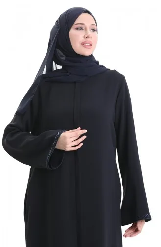 Modalstoff Hurrem Ärmel Abaya 1904-03 Marineblau 1904-03