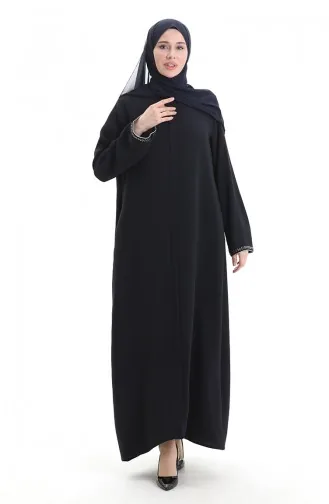 Modal Kumaş Hürrem Kol Ferace 1904-06 Lacivert Vizon