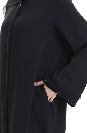 Modal Fabric Hurrem Sleeve Abaya 1904-07 Zwart 1904-07
