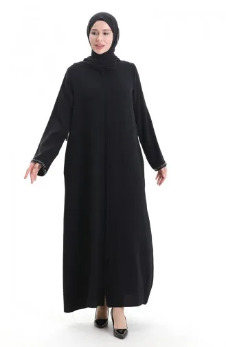 Modal Kumaş Hürrem Kol Ferace 1904-09 Siyah Gri