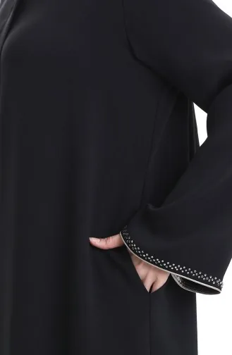 Modal Fabric Hurrem Sleeve Abaya 1904-10 Black Mink 1904-10