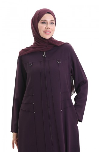 Plum Abaya 6148-03