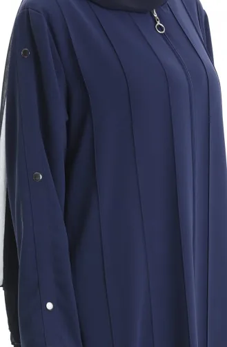 Abaya Met Rits In Grote Maten Met Naaiwerk 6177-02 Parlement 6177-02