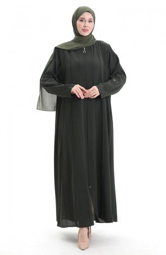 Khaki Abaya 6177-08