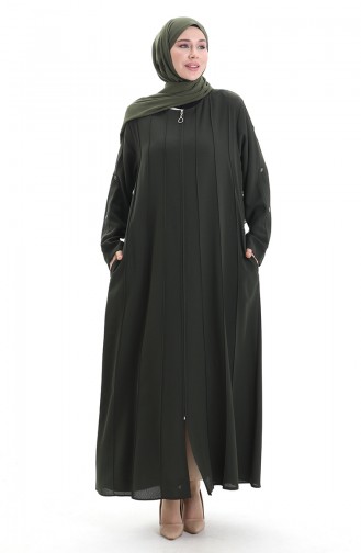 Khaki Abaya 6177-08