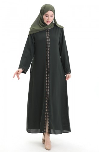 Khaki Abaya 6183-01