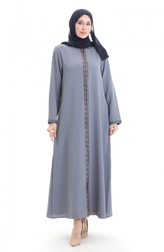 Gray Abaya 6183-03